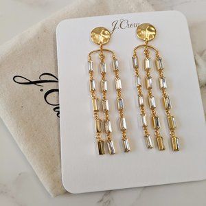 J. Crew Crystal Waterfall Earrings